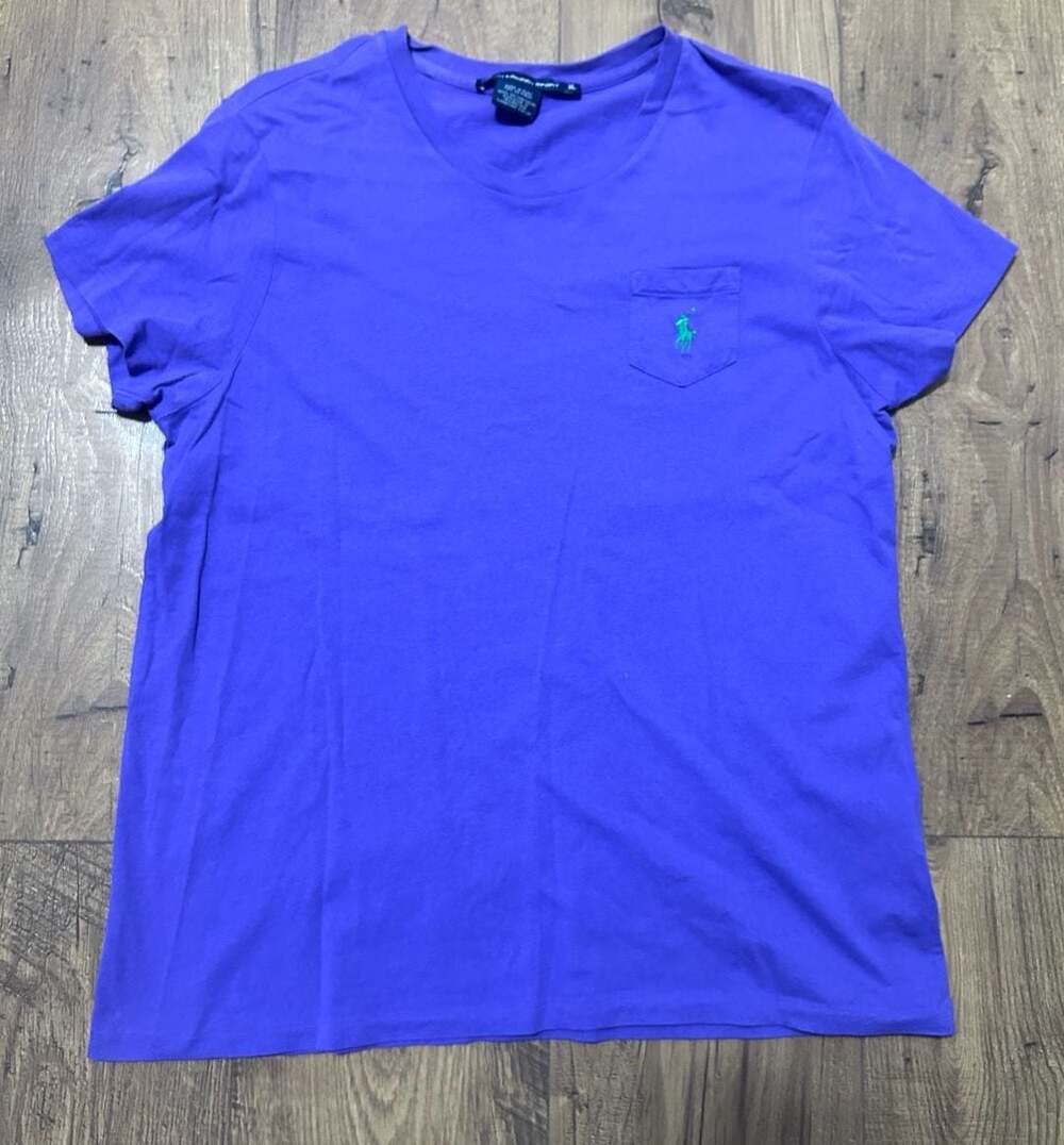 Ralph Lauren Sport Women’s Purple Short Sleeve Crewneck Pocket T-Shirt